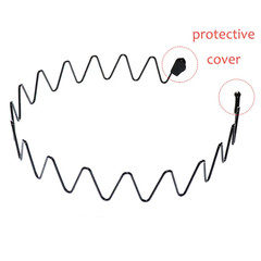 6Pcs Metal Hair Headband Wave Style Hoop Band Comb Sports Hairband Men Women