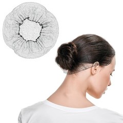 Invisible Hair Nets Women & Men Pack of 100 Elastic 24″ Mesh Hair Net Buns Long