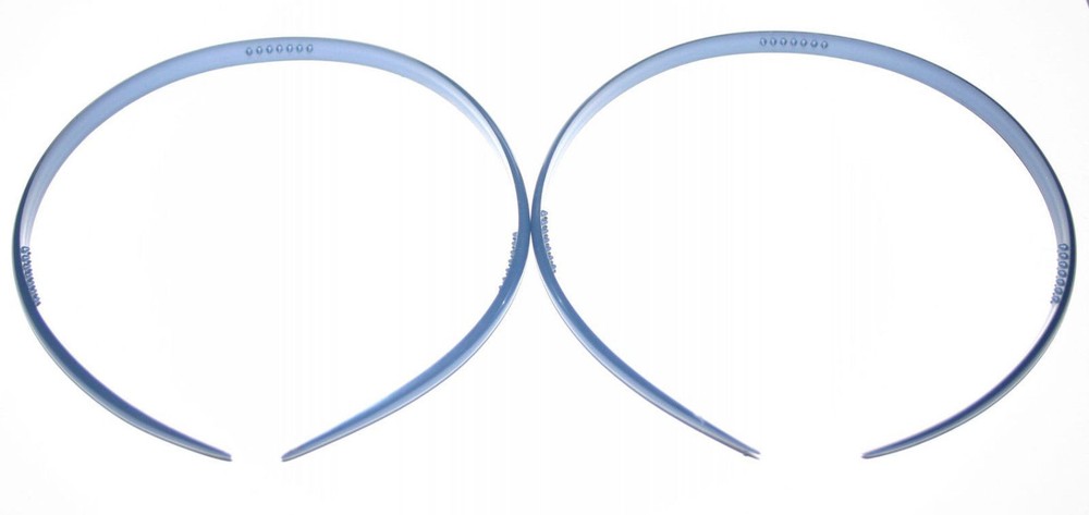 Lightweight Narrow Thin Slim Tapered End Color Plastic Headband Made in France