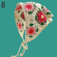 Lady Floral Knitted Headband Hair Accessory Band Crochet Hollow Out Sweet Casual