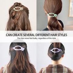 10Pcs Flat Hair Claw Clips, Large Matte Duck 1 Count (Pack of 10), Multicolor
