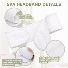 Spa Facial Hair Wrap Terry Cloth Adjustable Headband Makeup Skincare Bands Lot