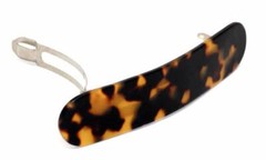 Speert Handmade Swiss European Barrette Style 365 in Havana Tortoise Brown Gold