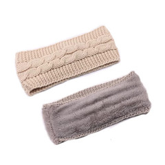 Winter Warm Ear Warmer Knit Thermal Braid Headband Stretch Ear Cover For Women