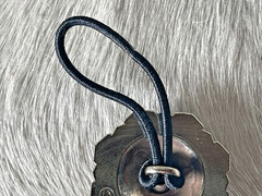 Western Womens Hair Tie 1.5x 1.5 Silver Gold Engraved Concho Jewelry Ponytail