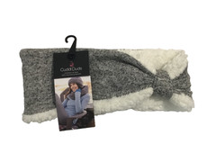 NEW CuddleDuds Medium Grey Headband-One Size Fits All-Faux Fur Lining