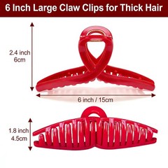 Mebloblo 6 Inch Extra Large Claw 1 Count (Pack of 1), True Red (6.0″, 1 PC)