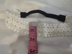 Rare Vintage Antique Ivory Lace Fabric Hair Band Headband