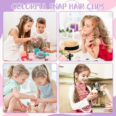 120 Pcs 40 Colors Metal Snap Hair Clips, 2 Inch Hair Barrettes Hair Accessories