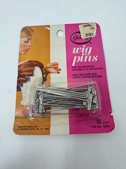 Goody Wig Pins 36 Pins Movie Prop Hair 5884 NOS VTG Fasten Hairpiece