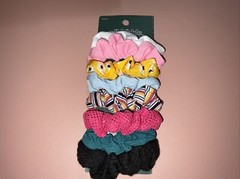 NWT! Wild Fable Hair Ties Scrunchies 8 Pack Pink Black Blue Teal White Yellow