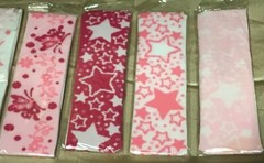 Head Hair Band NIP of 6 Assorted Colors and Patterns Stars ⭐️ Butterflies Pink