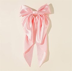 Super Big Bow Hair Clips French Style Soild Color Knotted Bowknot Spring Snap