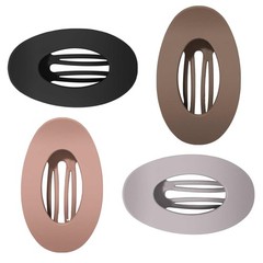 4 PCS Flat Hair Clips for Women Large Matte No-Slip 4 Count (Pack of 1), grey