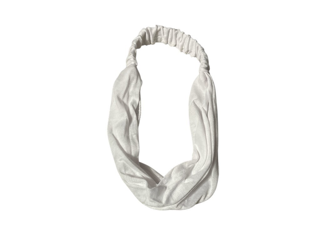 White Wide Cotton Stretch Headband Hair Accessory