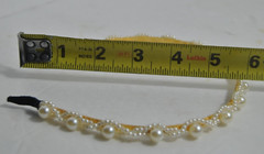 Lot of Two Faux Pearl Headbands Silver Tone w Rhinestones other Twist Pearl NWOT