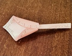 VINTAGE FRENCH PINK CELLULOID W/ RHINESTONES Art Deco CLIP HAIR BARRETTE PARIS