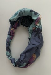 Volcom Kids Floral Elastic Headband, Blue Green Purple Cotton/Rayon