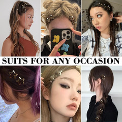 30 PCS Gold Star Hair Clips,20PCS 1.22″Star hair Clip and 10 PCS 1.65″Hair Clip