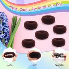 Extra Small Hair Bun Maker for Kids (2 Inch), 6 PCS 1 Count (Pack of 6)