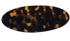 French Amie Fine Oval Medium Celluloid Handmade Automatic Hair Clip Barrette