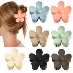 7Pcs Flower Claw Clips Matte Hair Clips Non Slip Large Jaw Clip For Thick Hair