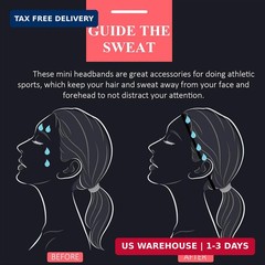4 Pieces Elastic Sports Headbands Thick Non-Slip Hair Bands for Women and Men