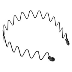 6/1pcs Unisex Black Metal Waved Hair Band Head Hoop Sports Hairband Accessories