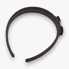 Salvatore Ferragamo Vara Bow Headband Purple Gold Made in Italy
