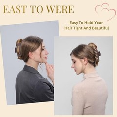 8 Pack Dark Brown Hair Clips for Women – 4.3 Inch Large Matte Banana Claw