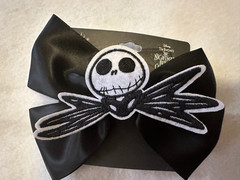 The Nightmare Before Christmas Jack Skellington Hair Bow Hair Clip NWT