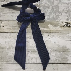 35x Scunci Bow Hair Band Scrunchie Lot – Navy, Black, Burgundy, Gray & Orange