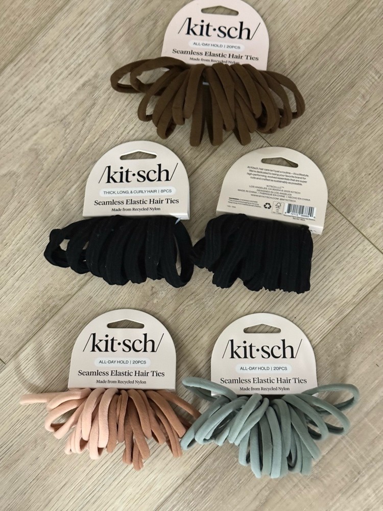 Kitsch Seamless Elastic Nylon All Day Hold Hair Ties 76 Hair Ties – New!