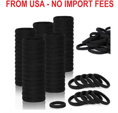 Hair Ties for Girls Elastic Hair Tie 200 PCS Black Soft for Medium Hair Hair Acc
