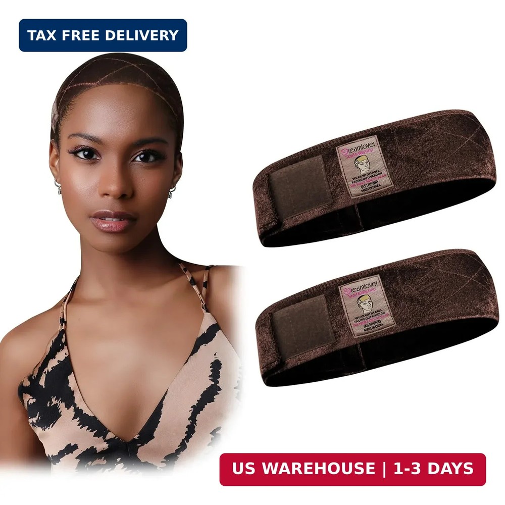 Dreamlover Wig Grip Bands, Dark Brown, 2 PCS