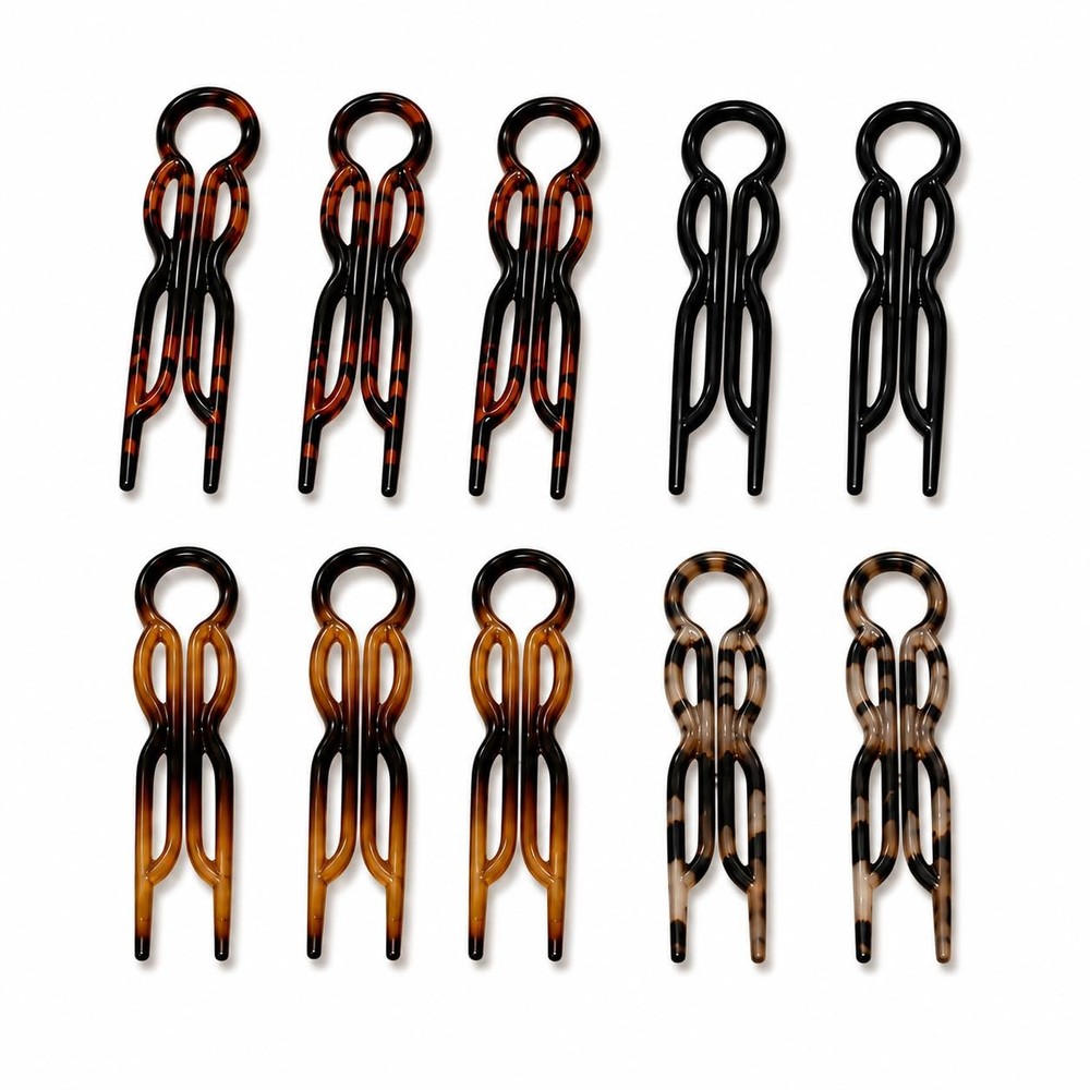 10 Pcs French Hair Clips for Women, Elegant 1 Count (Pack of 10), Multicolor