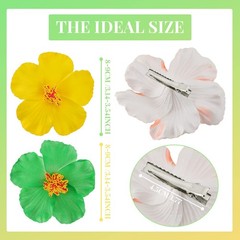 27 Pcs Hawaiian Flower Hair Clips – Hibiscus Foam Accessories for Weddings, Part