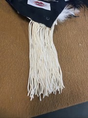 Sajeela Feathered & Fringe Barrette Vintage Black & White
