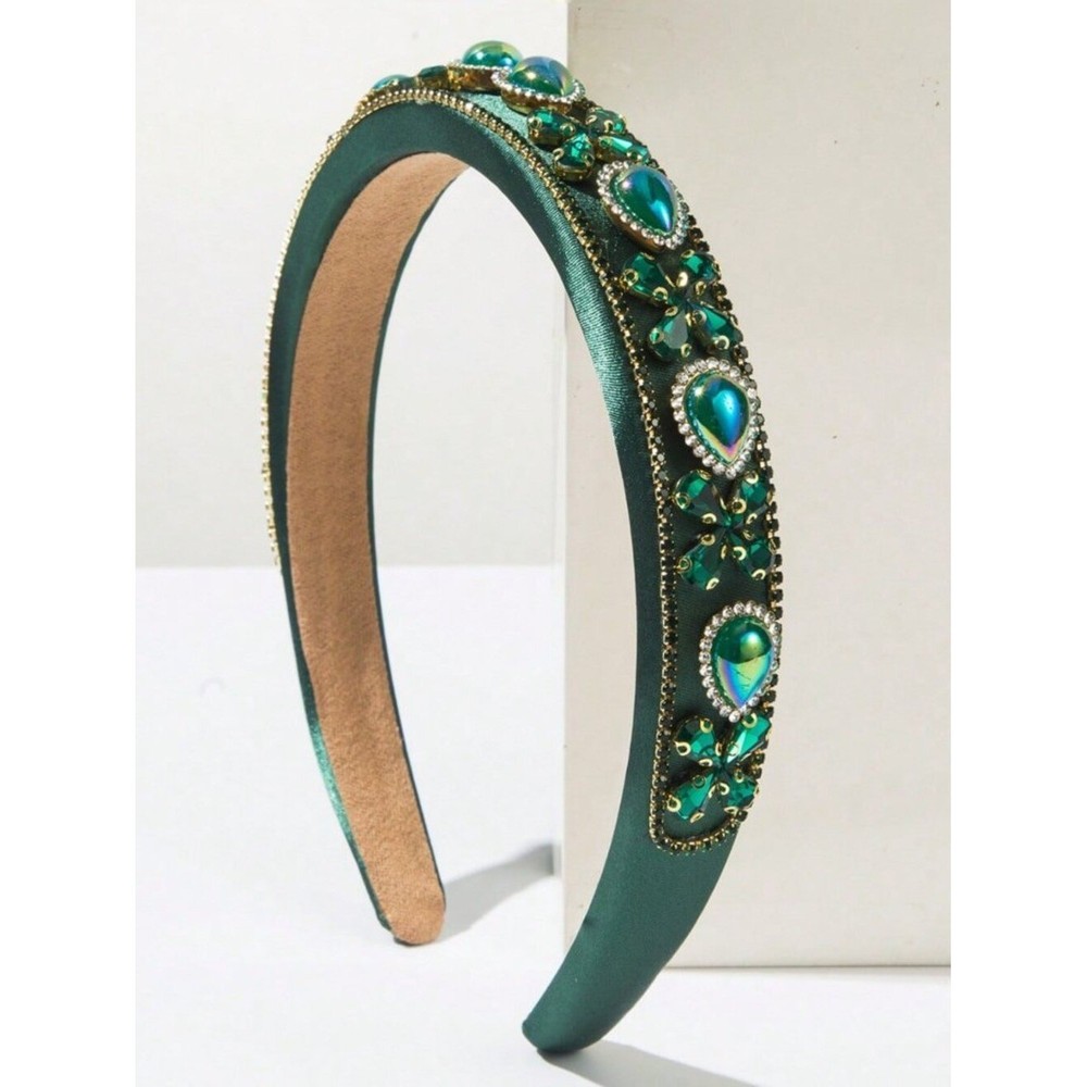 Gorgeous green rhinestones Headband