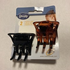 Goody 1.5” Claw Jaw Fashion Clips – 2 Sets Black Brown New 2000 G72 Y1