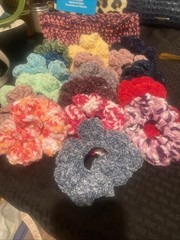 Hand crafted 5.5 “ crochet hair tie Lot Of 17
