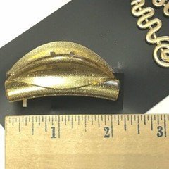 Delsol Hair Claw Clip Bobby Pin Women Sparkle Gold Silver Glitter Made in France