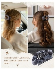 Flat Hair Clips for Women, 6 PCS Flat Claw Clips for Women, Duckbill Hair Clips