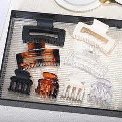 SMKSL Medium Hair Clips for Women 8 Pcs 1 Count (Pack of 8), Transparent