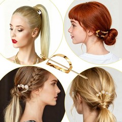 12 PCS U-Shaped Pearl Hair Pins for Women – French Twist Bun Updo Styling Access