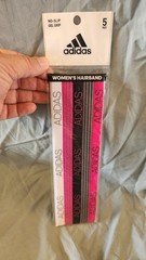 adidas Womens Hairband 5 Pack – pink/ white/ black/ Gray B4