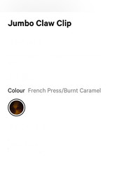 Lululemon Jumbo Claw Clip French Press / Burnt Caramel