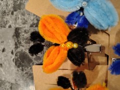 Handmade Beaded Butterfly Alligator Hair Clips-set Of 4