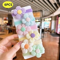 10/20PCS Girls Flower Hair Bands Elastic Hair Ties Kids Ponytail Accessories