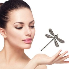 12Pack Dragonfly Shape Women Metal Hair Clips Barrette Slide Grips Clip Hairpin